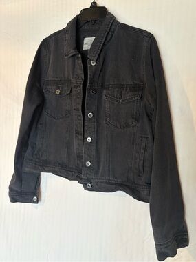 Classic Black Denim Jean Jacket